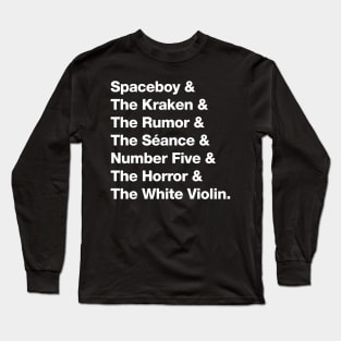 The Umbrella Academy Character Names Version 2 - White Long Sleeve T-Shirt